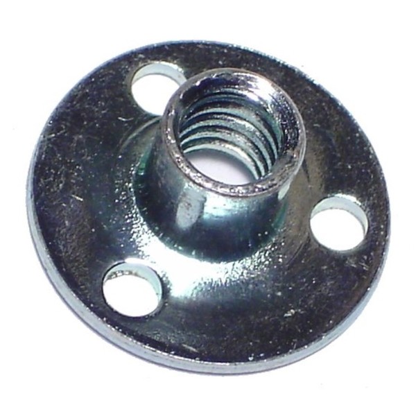 Midwest Fastener T-Nut, #10-32, Steel, Zinc Plated, 5/16 in Barrel Ht, 16 PK 60894